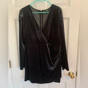 Wild Fable deep V silver evening dress!